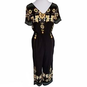 Black Floral Jumpsuit